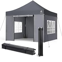 VOUNOT® Gazebo 3x3m Pieghevole con 4 Parti Laterali, Gazebo da Giardino Tenda Padiglione