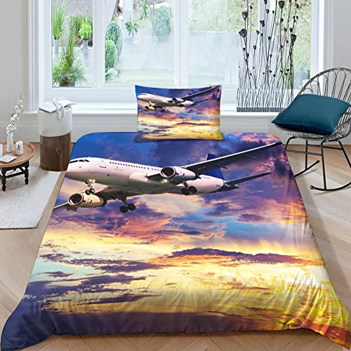 Parure de lit avion 135x200 pour décorer les chambres d'enfants - 6