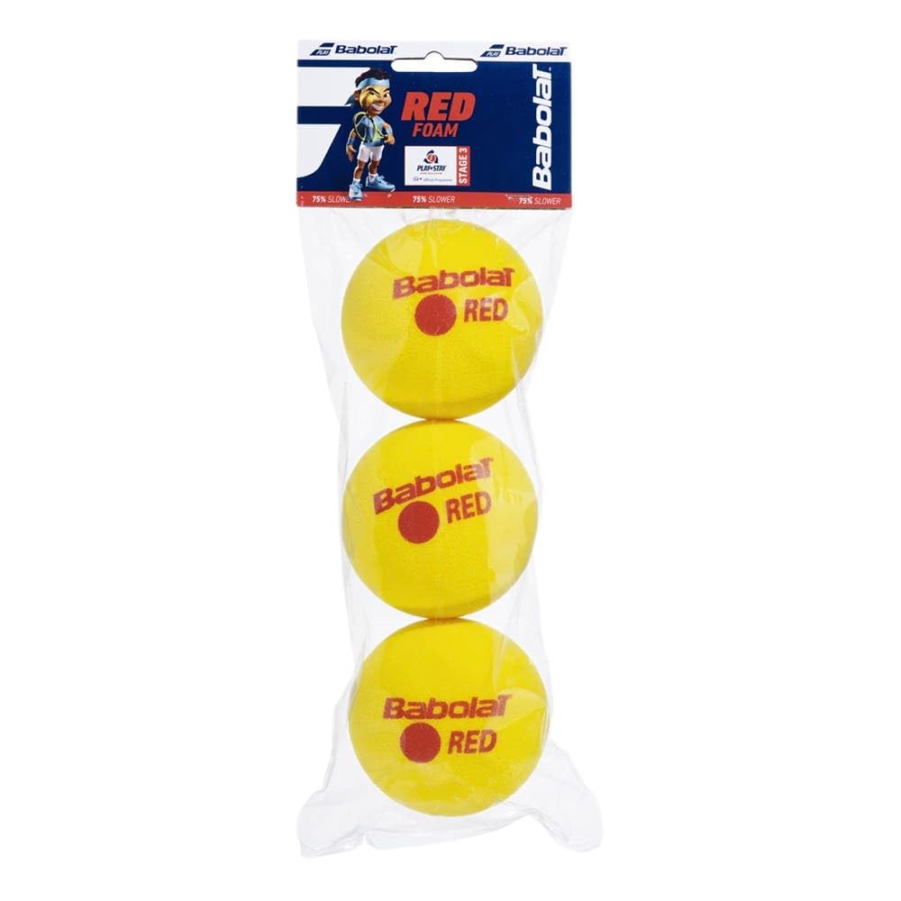 BABOLAT Unisex's Foam X3 Ball, Yellow/Red, One Size