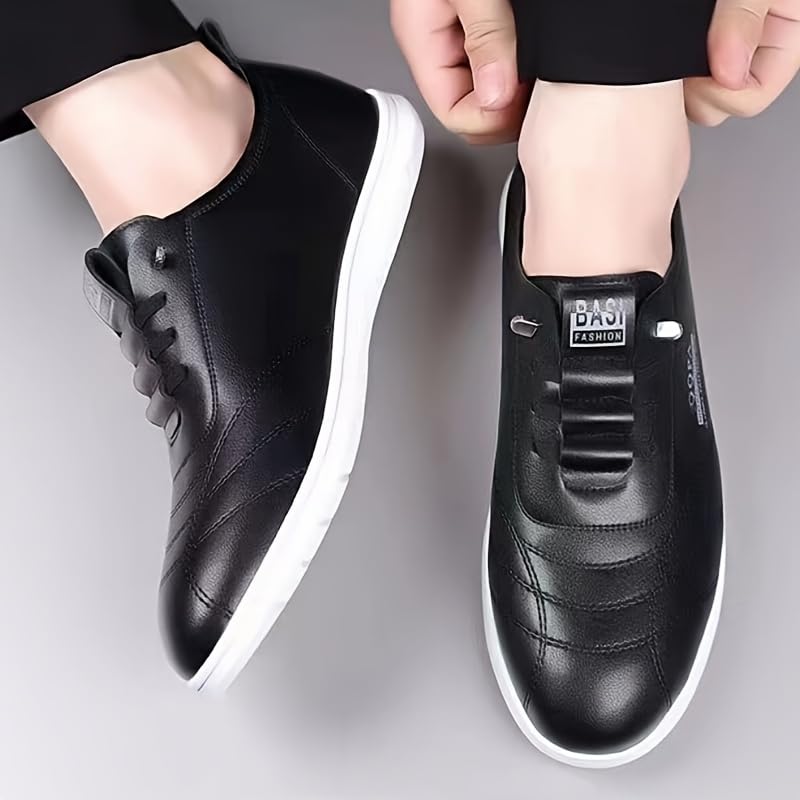 Men's Lace-Up Casual Sports Shoes - Rubber Sole Design for Daily Work & Leisure Activities2