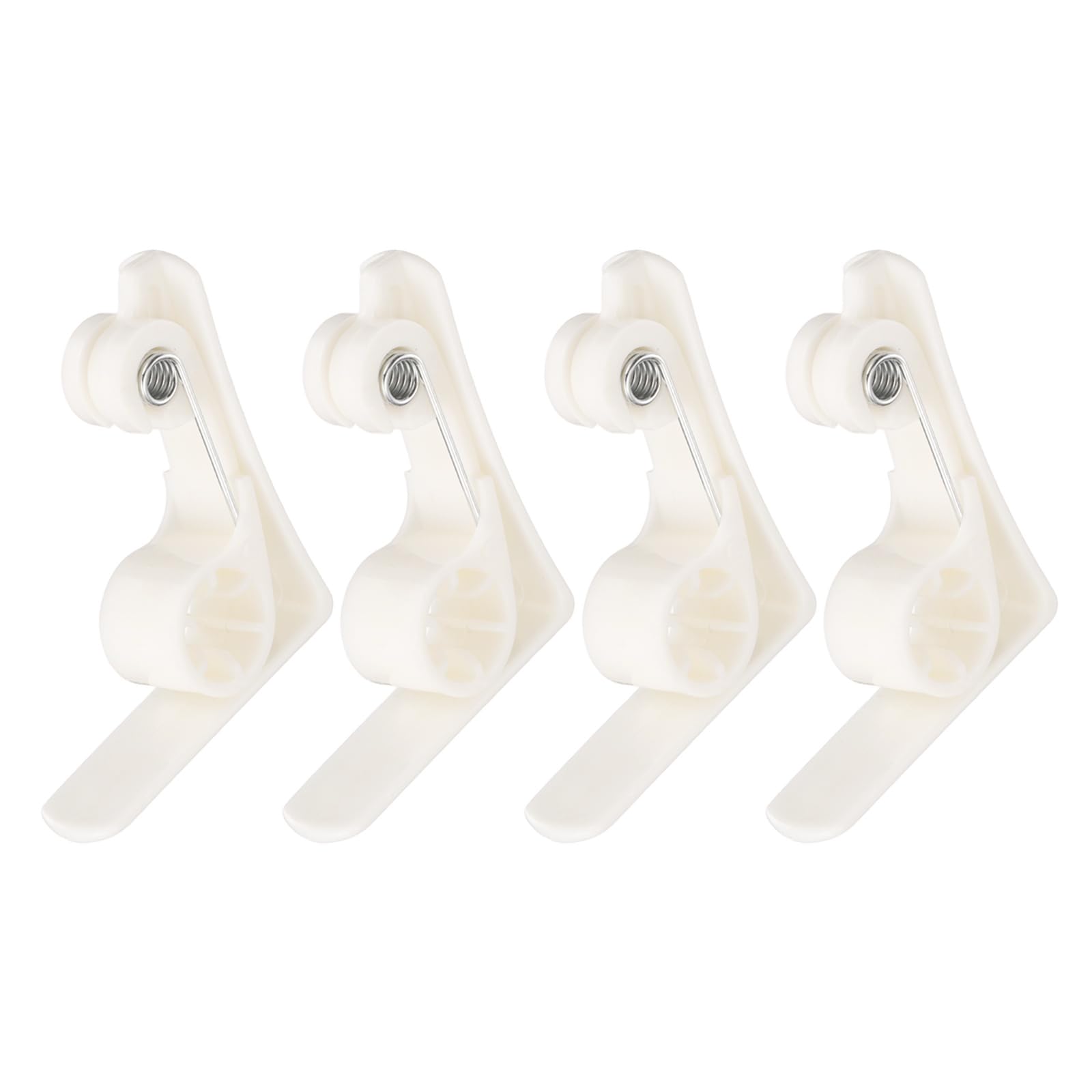 sourcing map 8 Pack Plastic Tablecloth Clips, Windproof Table Cloth Cover Clamps Spring Loaded Holder Clips 2.28" x 2.05" for Home Party Picnic Wedding Camping Dining Tables, White