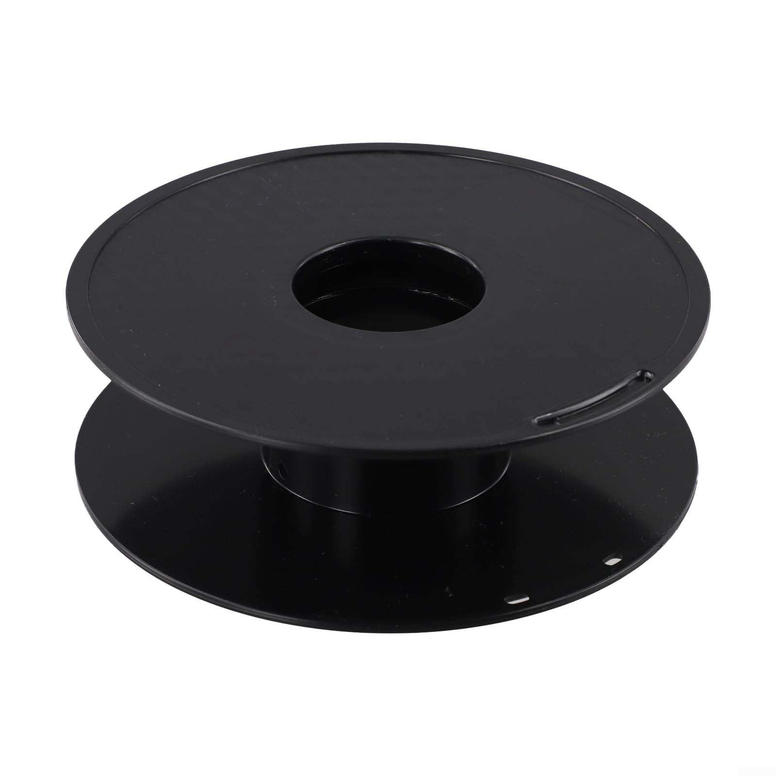 Empty Cable Reel Wire Wrap Drum 200mm Diameter ABS Plastic Spool for Organizing Christmas Lights Rope Leads Ethernet Cables Filament Black Color 1 Unit