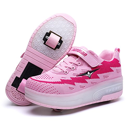 Led Luces Zapatos con Ruedas Dobles para Pequeños Niños y Niña Automática Calzado de Skateboarding Deportes de Exterior Patines en Línea Brillante Mutilsport Aire Libre y Deporte Gimnasia Zapatillas