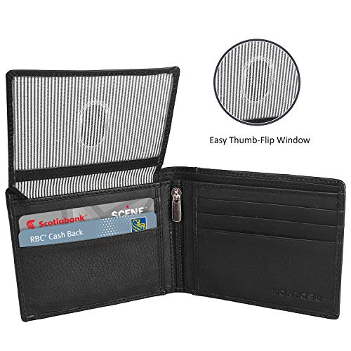 Luxe Leather Wallet, Men Bifold wallet, 100% Cowhide Full Grain Leather Wallet, RFID Blocking Original Leather Black Wallet, Billfold, Bill Sleeves4