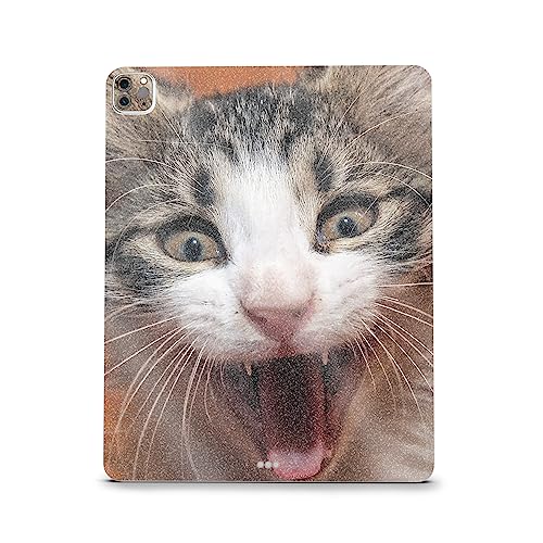 Image of MightySkins Carbon Fiber Skin Compatible with Apple iPad Pro 12.9 inch M2 6th Gen (2022) Full Wrap Kit - LOL Cat | Protective, Durable Textured Carbon Fiber Finish | Easy to Apply | Made in The USA