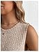 MakeMeChic Women's Maternity Shirts Rib Knitted Crew Neck Split Side Sleeveless Pregnancy Tank Tops Apricot X-Large