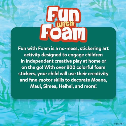 Image of Skillmatics Fun with Foam - Disney Moana, Art & Craft Kit, Gift for Kids | 3D Foam Stickers, Mess-Free Fun for Girls & Boys, Fans of Moana, Maui, Simea DIY Felt Craft Kits for Ages 3, 4, 5, 6, 7