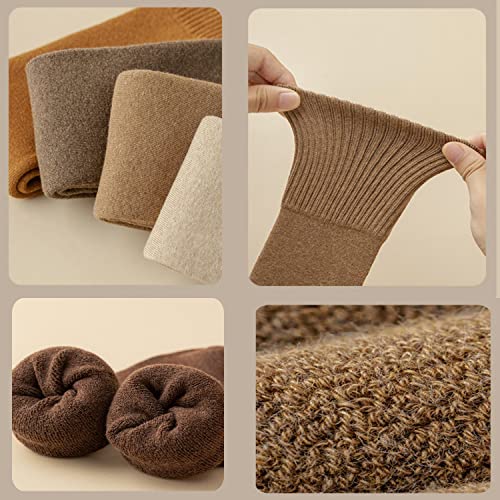 Image of Warm Knee High Socks for Women-Thermal Cotton Socks for Hiking,Work,Winter,Gifts