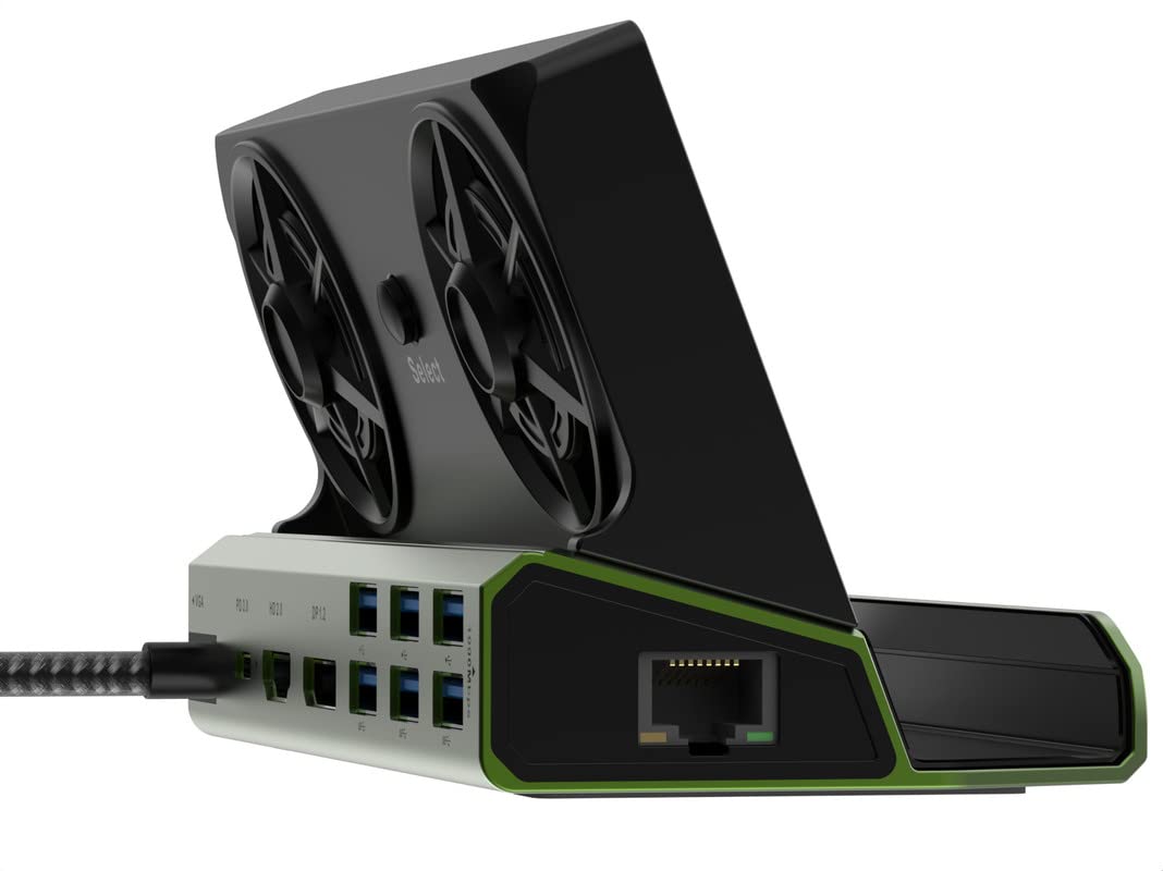 Estación de Acoplamiento multifunción Steam Deck Konsole Dockingstation 9 en 1 Dampfdeck Dockingstation, Steam Deck Base Dual Fan HDMI 2.0 (4K60Hz), Gigabit Ethernet, Puerto USB-C PD,