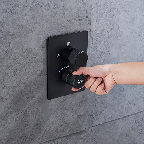 Ensemble de mélangeur de douche dissimulé avec douchette à main et pommeau LWX - 2