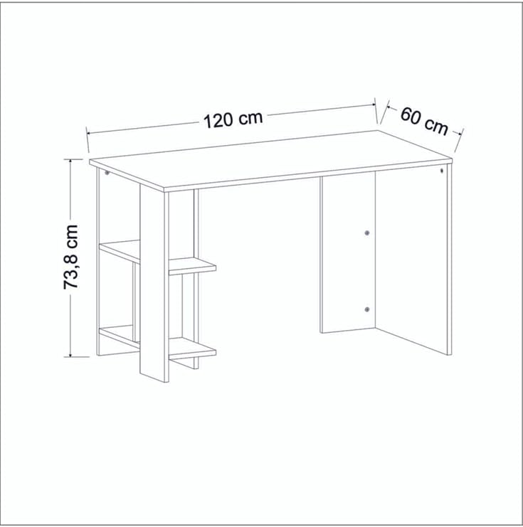 Inarch Dizayn Alya Çalışma Masası Beyaz