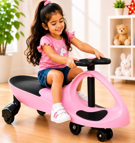 Image of Wishmaster Sunshine Swing Car for Kids, Comfortable Seats & Durable, Smooth Wheels, Baby Car, Magic Toy, Push Ride On, 3+ Years, Birthday Gift for Baby Boys & Girls