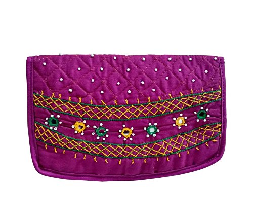 Muggu MIrror Work In Rani Pink-image-40