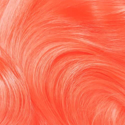 Lime Crime Unicorn Hair Dye Full Coverage, Neon Peach (Vibrant Peach) - Vegan And Cruelty Free Semi-Permanent Hair Color Conditions & Moisturizes - Temporary Peach Hair Dye With Sugary Citrus Vanilla Scent #TOP3