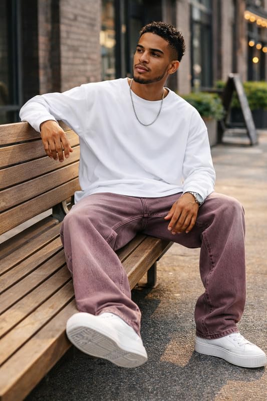 Image of Ben Martin Men Jeans || Baggy Fit Jean's for Man || Loose Fit High Rise Denim || Stretchable Casual Wear Jean,s || Dance Rap Rapping Style Pant for Men || Denim Cotton Jeans (0)