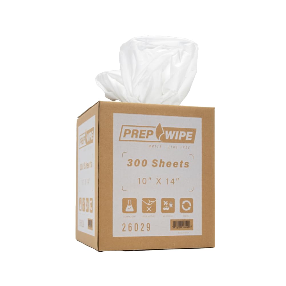 Prep Wipe white Lint Free Cleaning Towels Pack of 300 Sheets, 10
