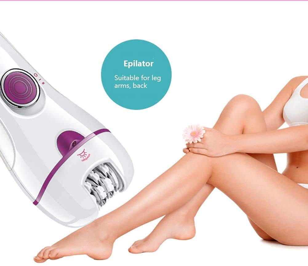 Epilatore, depilazione for le donne, 3 in 1 Rasoi ricaricabili Bikini Trimmer Depilazione dei capelli Rasoio for il corpo facciale Ascella for il corpo Gamba Grinder Grinder Shaver Cura del piede