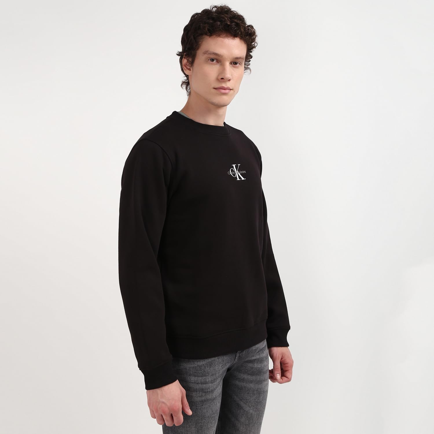 Calvin Klein Uomo Felpa Core Monologo Senza Cappuccio