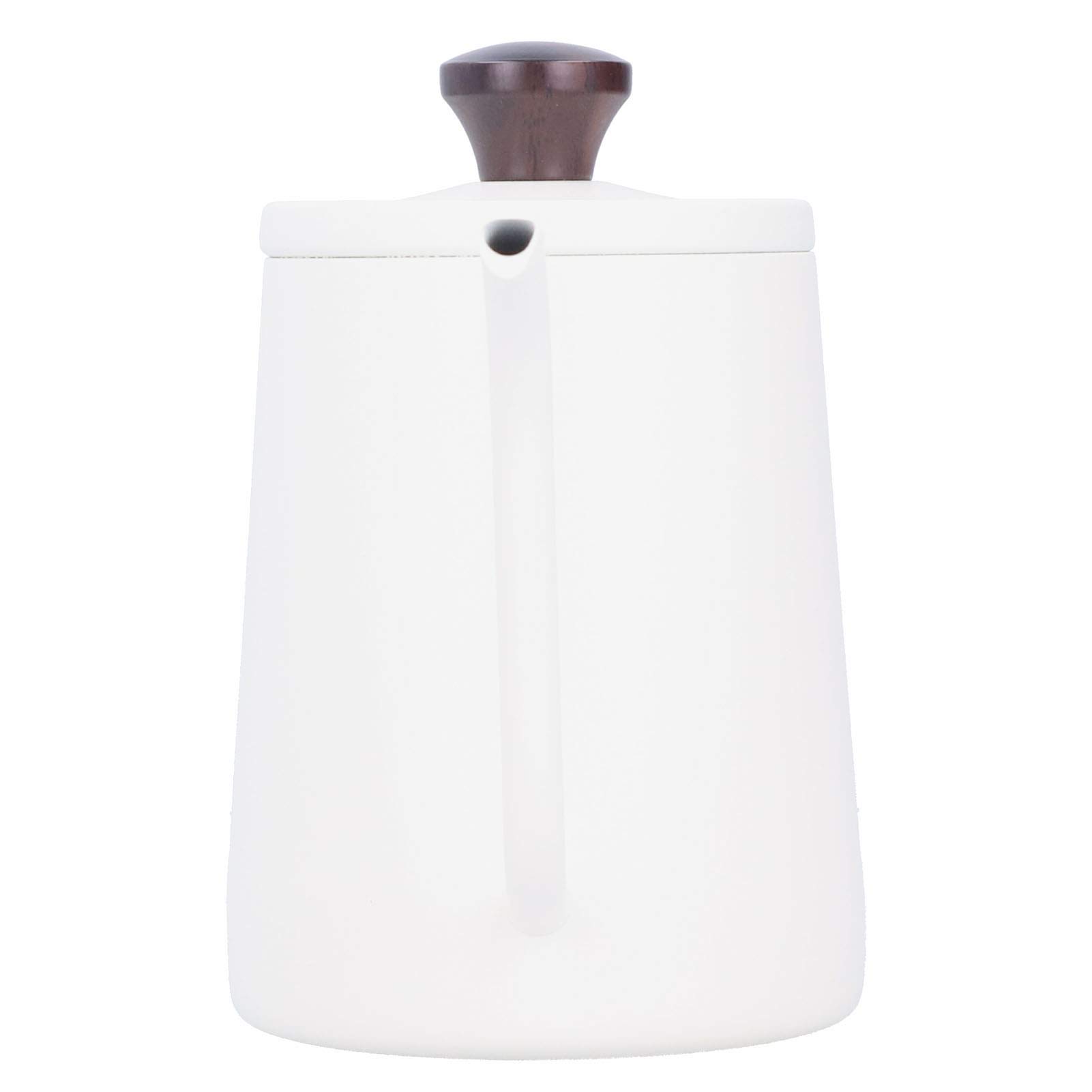 Caleta de cuello de cementerio de acero inoxidable | 304 Grado alimentario con mango de madera | Hervidor de café portátil para verter/goteo de café | Control preciso de flujo (700ml)