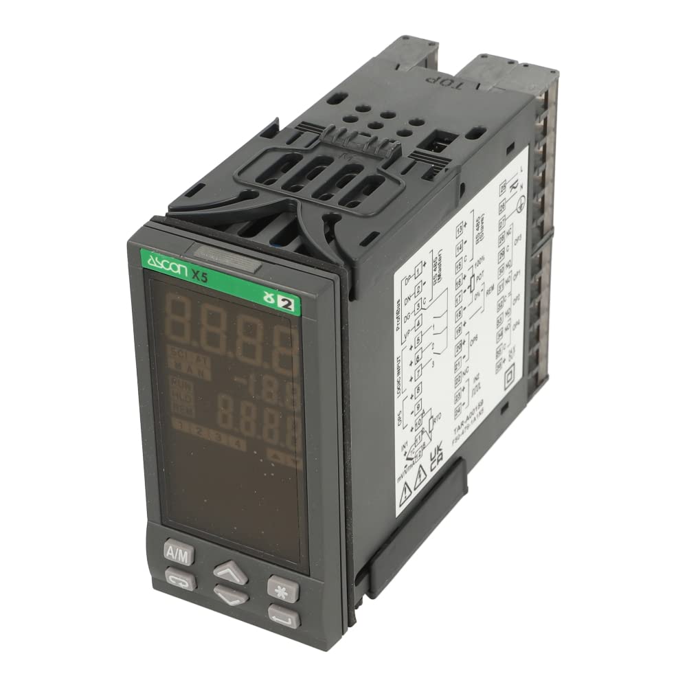 X551040000 | X5-5104-0000 | ASCON 1/8TH DIN 3 DISPLAY CONTROLLER WITH 4 RELAY AND 2 ANALOGUE