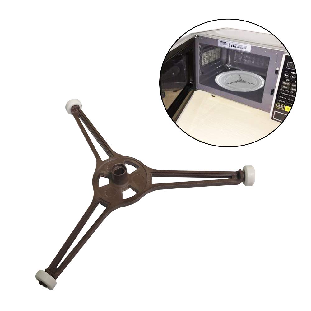 Soporte Rodillo Plato Giratorio Microondas - 3 Brazos, Plástico, Para Plato De 24,5 Cm, Recambio Universal