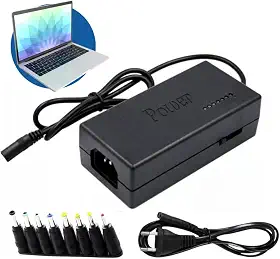 Globi Imports Carregador Universal Notebook, 9 Pinos Multi Conectores, 96W, USB-C, Compatível com Vários Modelos de Notebook e Monitores, Bivolt 110/220v