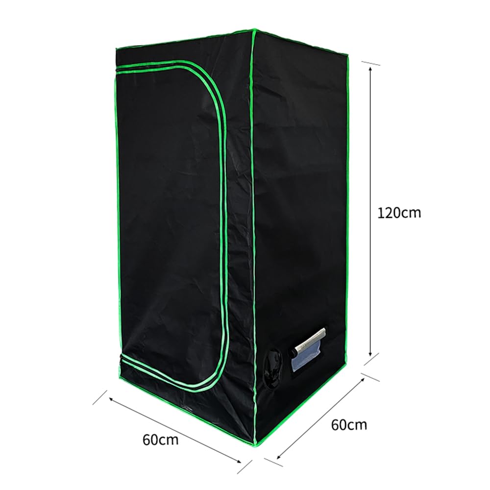 Mucola Zimmergewächshaus Growzelt Growschrank 60x60x120 cm Schwarz