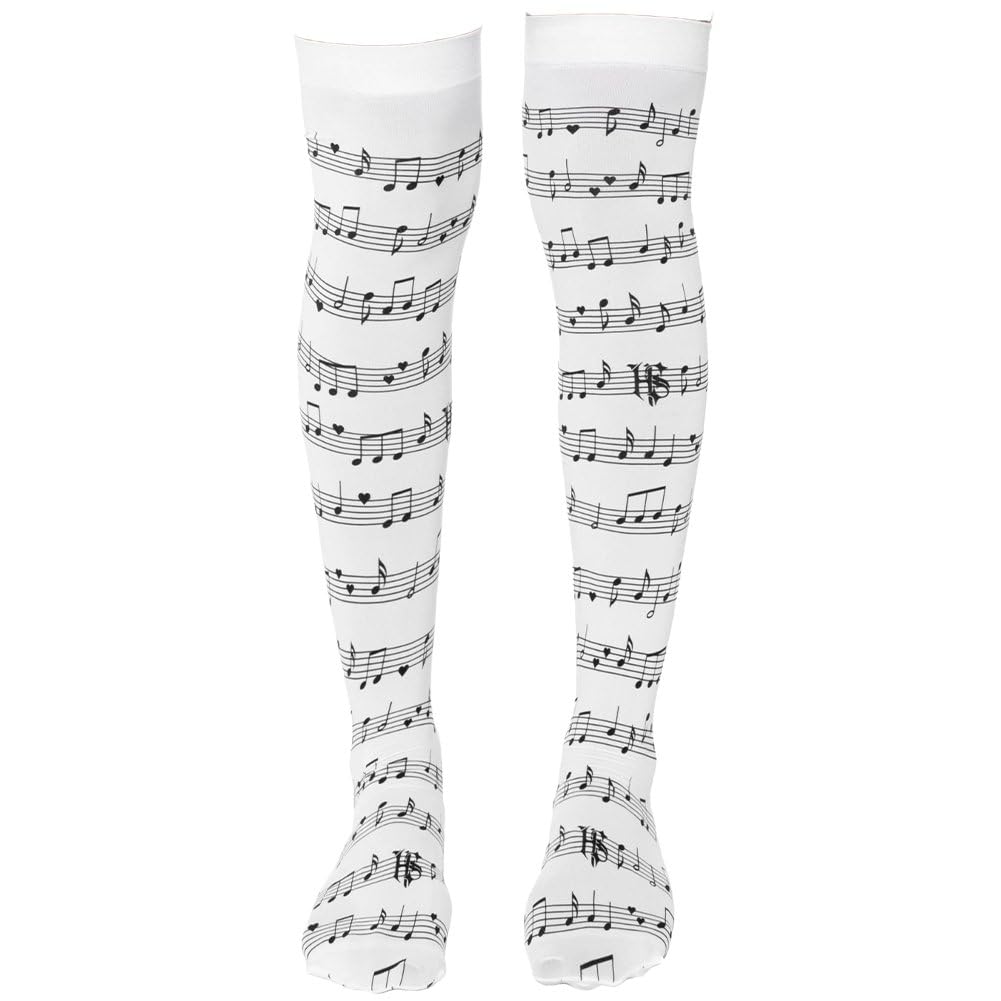 Hrippy 1 Pair Print Thigh High Sock, Y2k Slouch Long Hosiery Socks for Womens Sexy Daily Fashion Styling Matching