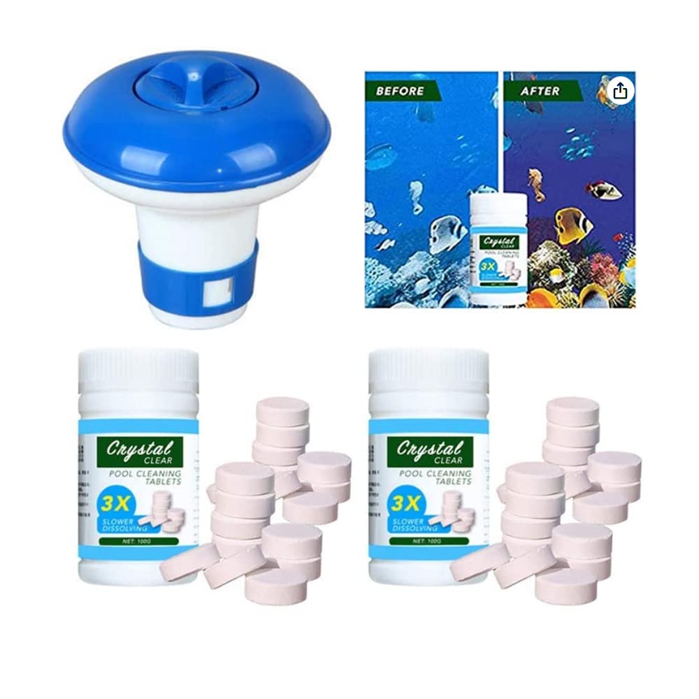 Goreem Swimming pool Cleaning Float With 200g Purifier Tablets Swimming Pool Chlorine Dispenser Kit