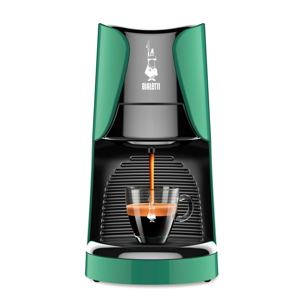Bialetti Dama, Macchina Espresso a Cialde ESE 100% compostabili, Plastica Riciclata, Verde