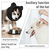 2 Stück Hundemütze, shallyong Hundewarme Kopfbedeckungen, Winter Haustier Schal, Kostüm Hund, Hunde Geschenke, Hunde Warm Halten Zum Wandern und Camping, Schwarz S