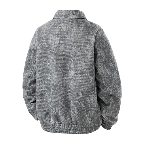 Chaqueta denim para hombre con cierre y estilo vintage miniatura 4
