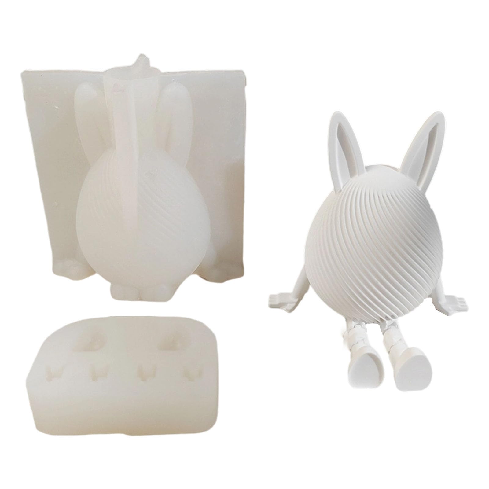 Snorvixre Flexible Lagomorph Molded Elastomer Cast Launderable Recyclable Tool for Render Soap Flame Productions Recyclable Silicone Baking Cast