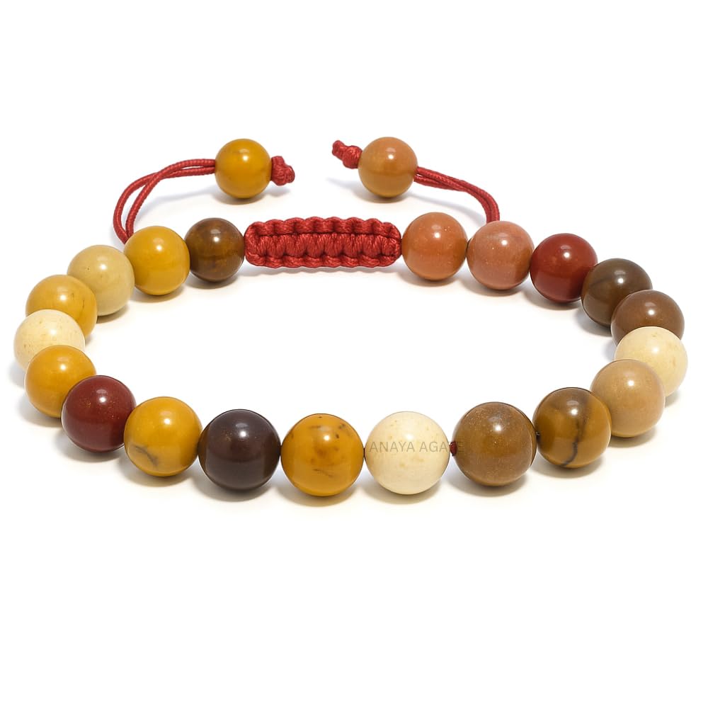 Bracelet – Healing Crystal Bracelet for Women, Men – Chic Gemstone Bracelet for Men and Women – 8mm Round Bead Bracelets for Spiritual Healing, Protection, Positive Energy