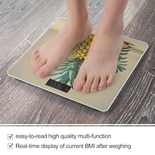 Báscula Digital de Baño Pineapple Flamingo con Plataforma Ancha miniatura 5