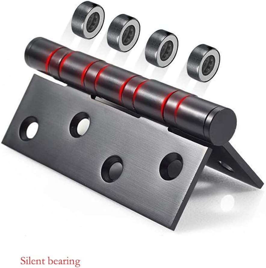Bisagras de puerta de acero inoxidable resistentes con rodamientos de bolas, paquete de 2 bisagras de esquina cuadradas para puertas de madera de interior/exterior, incluye accesorios de instalación