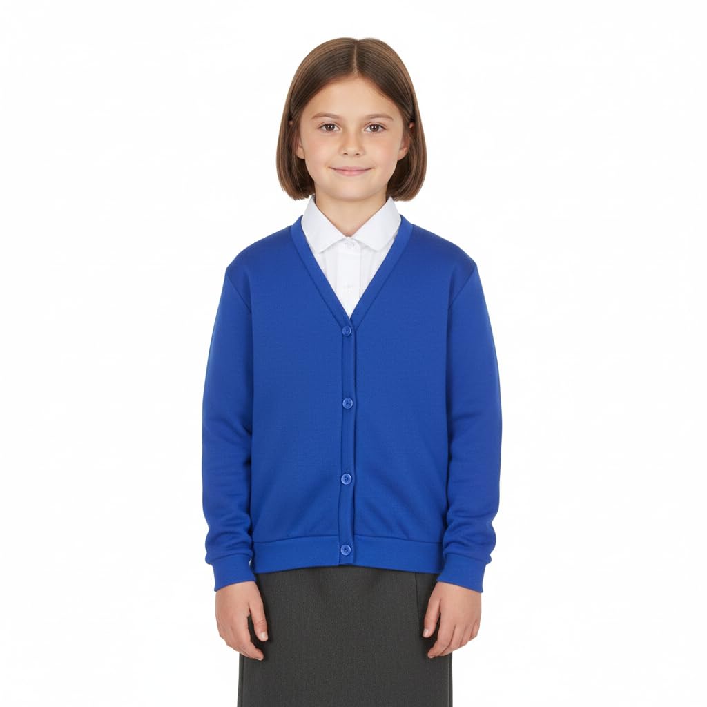 A2z 4 Kids Girls Royal Blue Club Scouts School Uniform - Uf Cardigan Royal 3-4