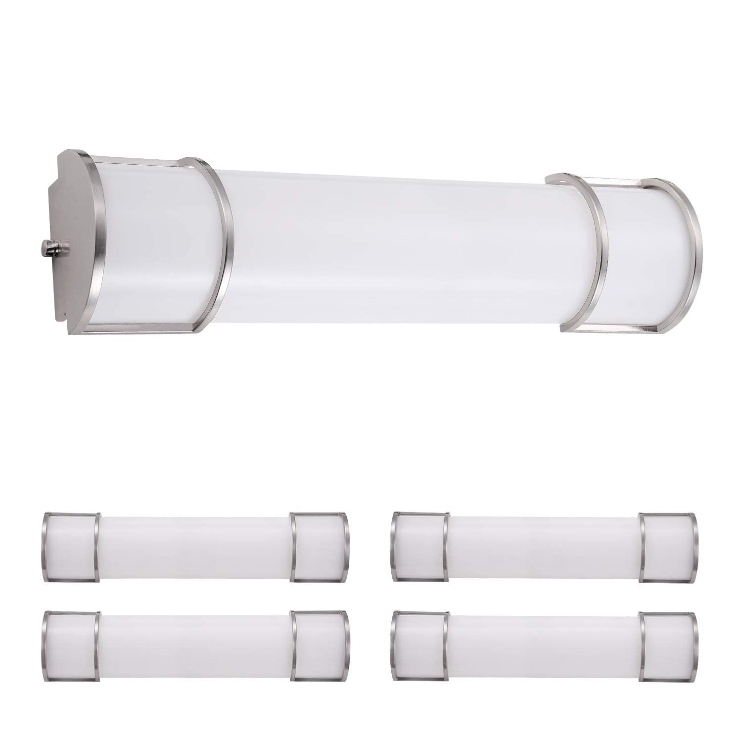 HXYSXHJUO 24 Inch Vanity Light 3 Color 3000K/4000K/5000K Bathroom LED Dimmable Wall Mount Brushed Nickel Finish 25W 1750 Lm Star ETL Listed