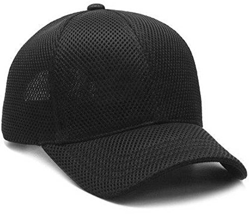 BHAGWATI Store Men's Net Baseball Cap (Black)
