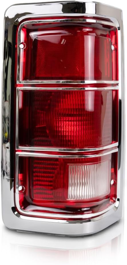 For Dodge Ram/Charger/Trail Duster/Pickup 1981-1987 Tail Light Assembly Unit Driver Side Chrome Chrome Border | CH2808104 | 4163151