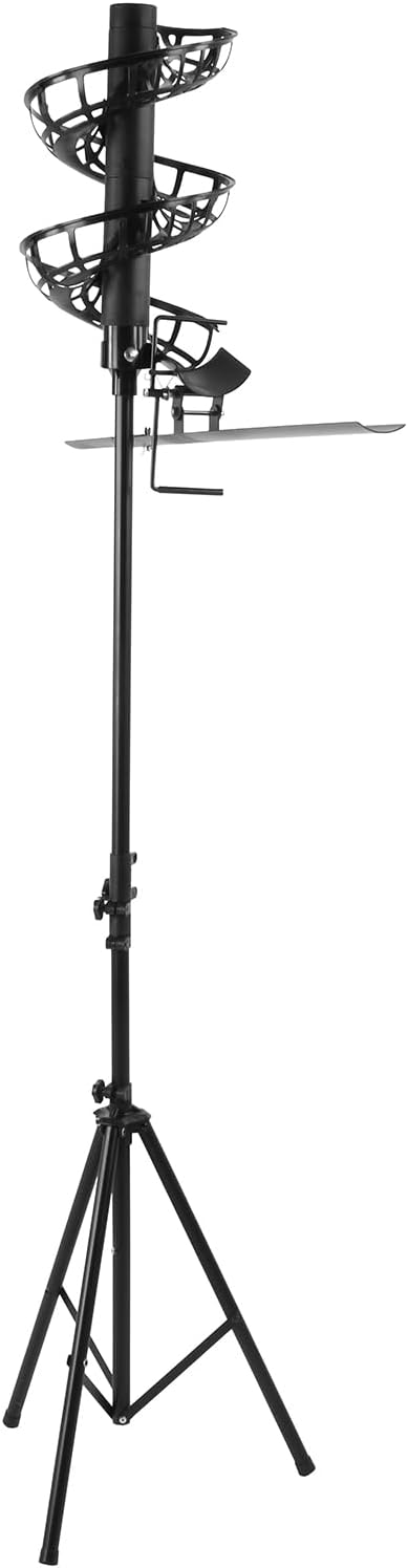 Universal Balls Serving Machine with Extra Track Hold 33 Balls Fixed Frequency Tennis Ball Non-Electric Height Adjustable Outdoor Training Equipment