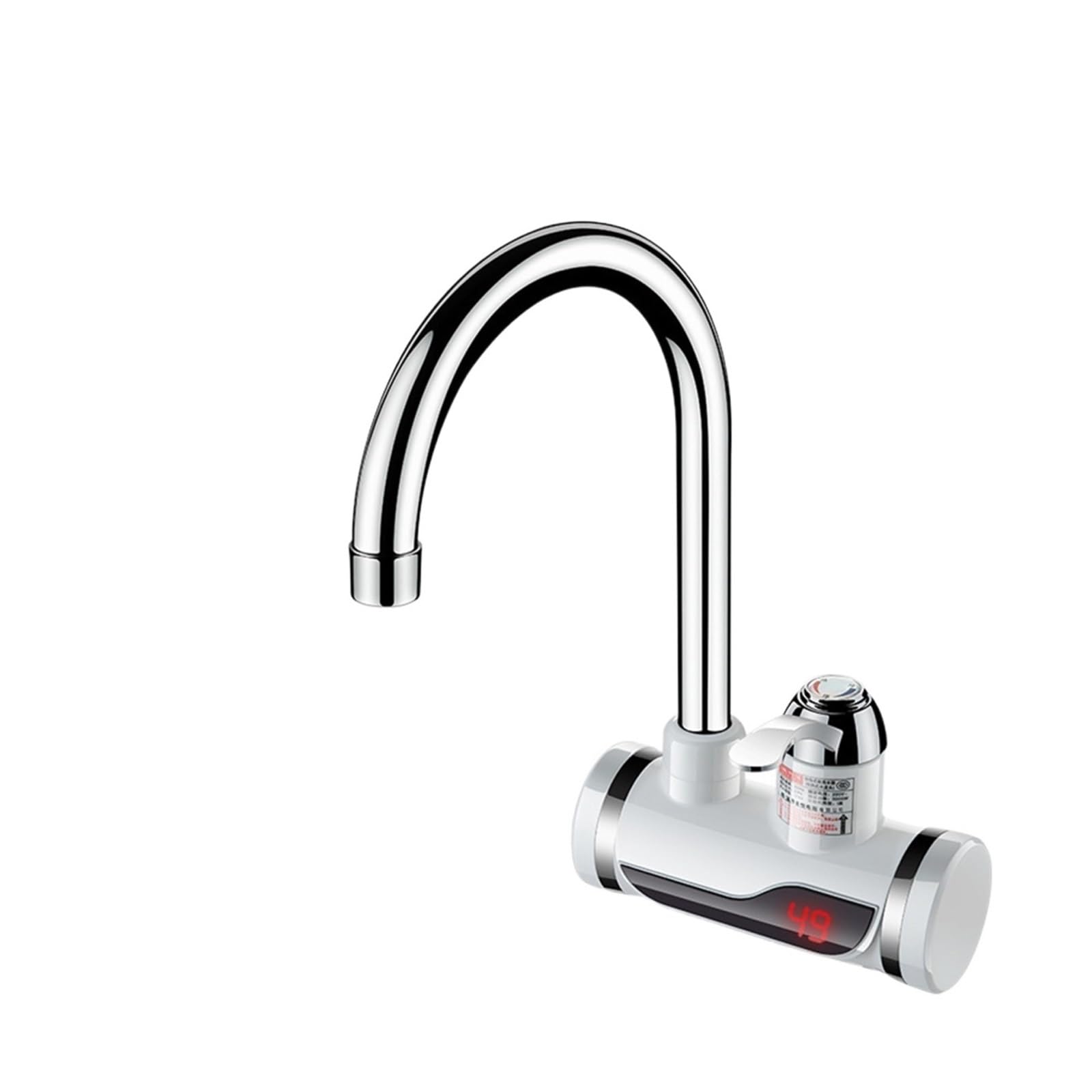 LNHHG Intelligent Instant Hot Water Faucet,Stainless Steel Universal Hose Tankless Faucet,With Shower Bathroom Kitchen Water Heater(Lateral type)