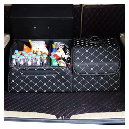 Boîte de rangement coffre voiture grande capacité pliable cuir PU Style8