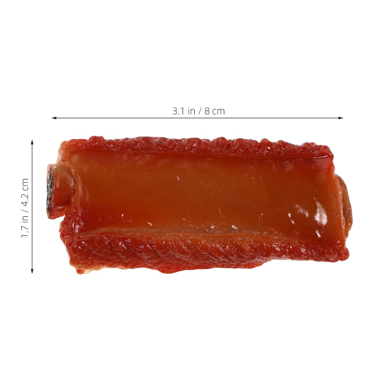 Adornos de carne simulada – 5 piezas de costillas de cerdo estofadas realistas para decoración de cocina del hogar, accesorios de fotografía de alimentos, carne falsa en miniatura para enseñar 4