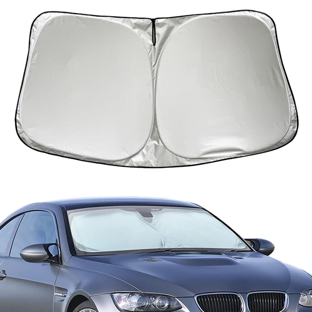 QIZUN Car Sun Shade Windscreen Sunshade for Mazda 3 Schrägheck 4 (IV) BP 2019-2025 2026, Foldable Front Window Sunshield Reflector Block UV Rays and Keep Vehicle Cool