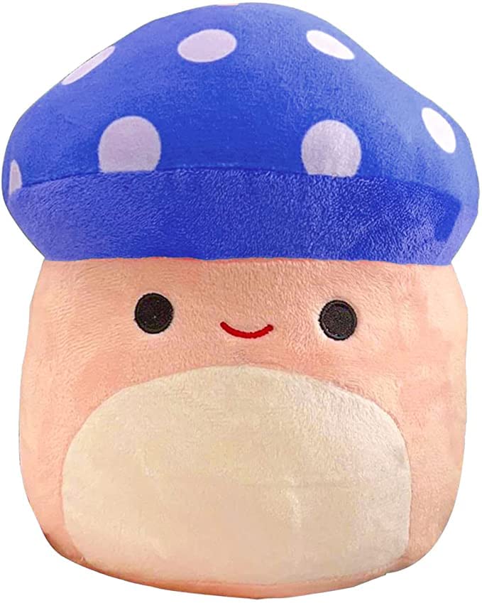 Super Cute Mushroom Shape Plush Throw Pillow, 3D Cute Mushroom Shape, As A Gift for Girlfriend, Kids, Christmas, Thanksgiving, Birthday Gifts (Blue) - Blue