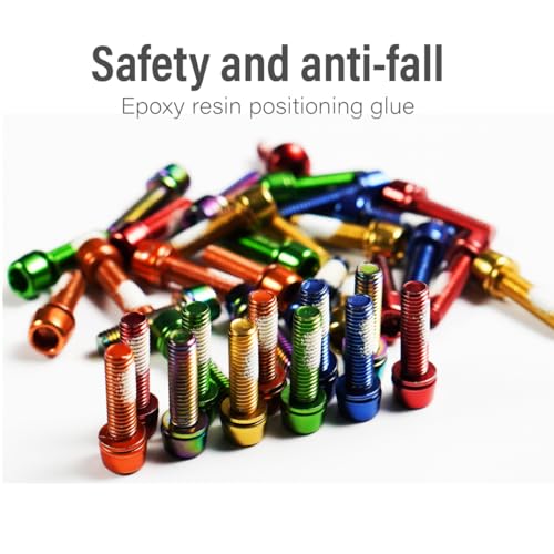 image for CNC Bike Stem Bolts，Stem Bolts for BMX/MTB/Road Bike with Washers,Re