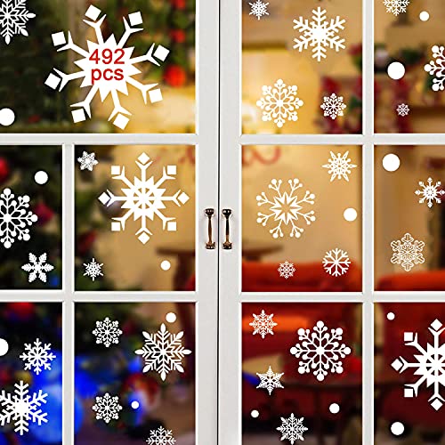 Tuopuda Natale Vetrofanie Fiocco di Neve