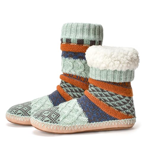 Image of Cozylook Fuzzy Slipper Socks for Women, Non-Slip Winter Cabin Socks with Soft Soles