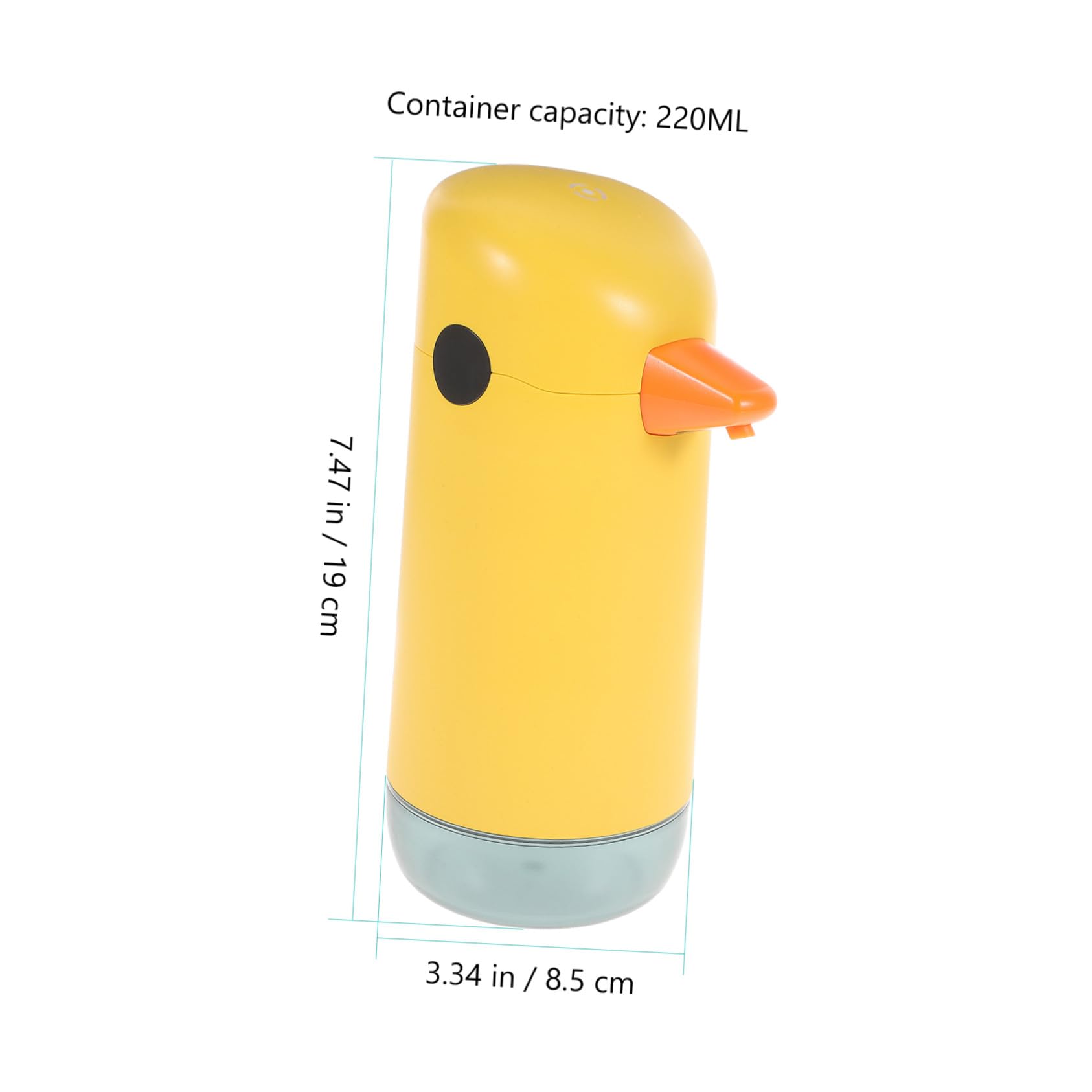 Dispenser Automatico per Sapone Liquido Giallo 220ml Ipx6